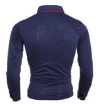 New Spring Fashion Men's Long Sleeve Polo Shirt