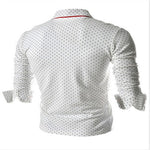 New Spring Fashion Men's Long Sleeve Polo Shirt