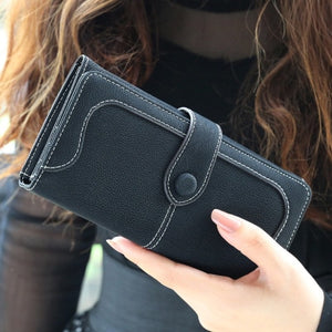 Faux Suede™ - Long Wallet Women Matte Leather Lady Purse