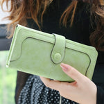 Faux Suede™ - Long Wallet Women Matte Leather Lady Purse