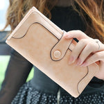 Faux Suede™ - Long Wallet Women Matte Leather Lady Purse