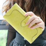 Faux Suede™ - Long Wallet Women Matte Leather Lady Purse