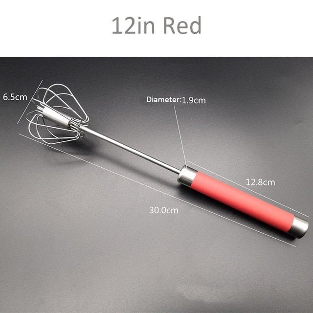 Stainless Steel Manual & Semi-auto Egg Beater, Handheld Mixer