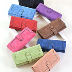 Faux Suede™ - Long Wallet Women Matte Leather Lady Purse