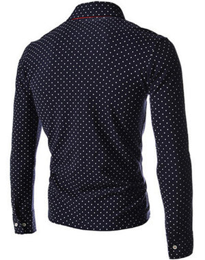 New Spring Fashion Men's Long Sleeve Polo Shirt
