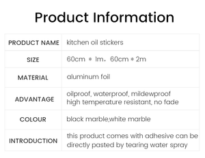 DICOR™ - Self Adhesive Water & Oil Proof Kitchen Wall Stickers
