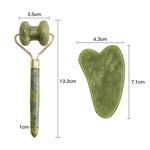 Jade Roller Anti-Aging Face Massager and Gua Sha Jade Stone