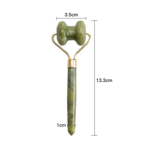 Jade Roller Anti-Aging Face Massager and Gua Sha Jade Stone