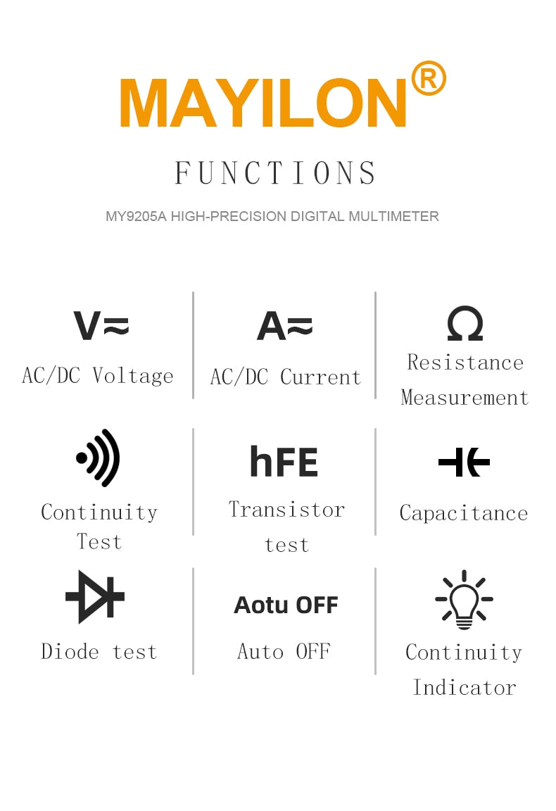 Mayilon Professional Digital Multimeter Tester