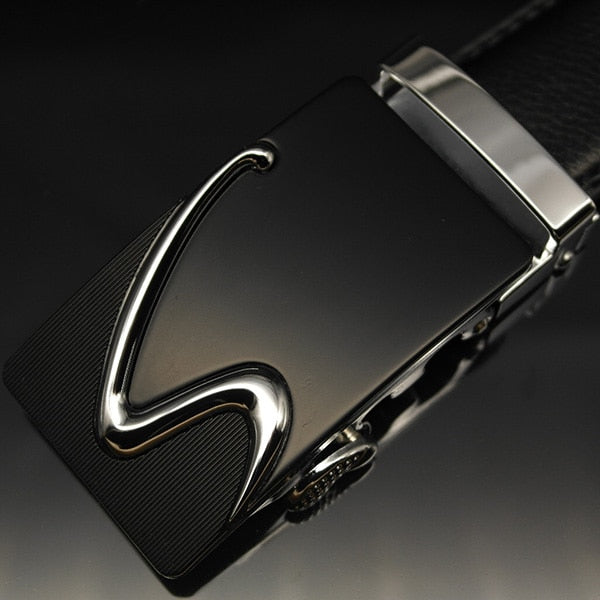 Genuine Leather Belts for Men - Automatic Buckle